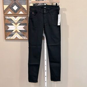 Hudson Collin Midrise Super Skinny Jeans Black 26 NWT